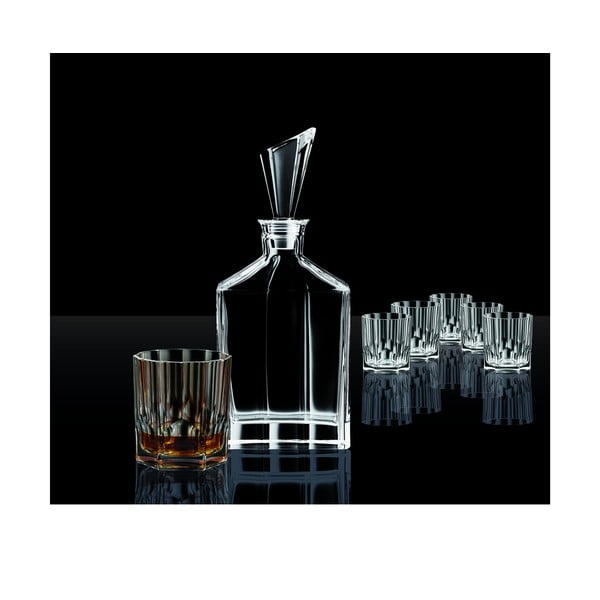 Set di decanter e 6 bicchieri da whisky in vetro cristallo Set da whisky Aspen - Nachtmann-image-2
