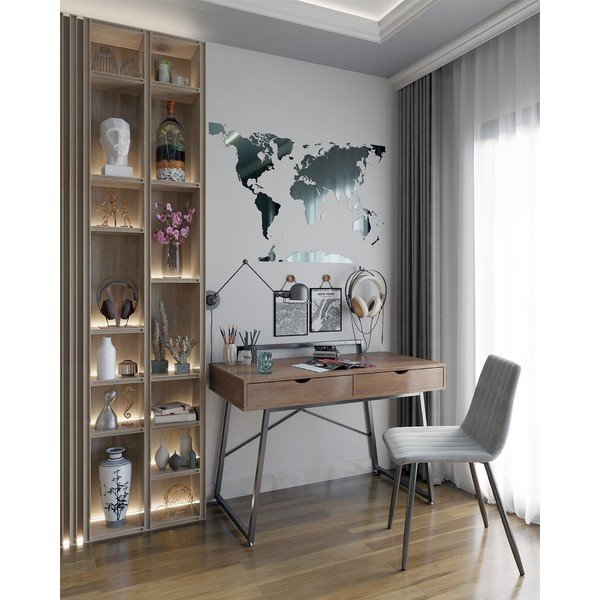 Tavolo da lavoro con piano in legno di noce 57,5x120 cm Tolm - Homede-image-1