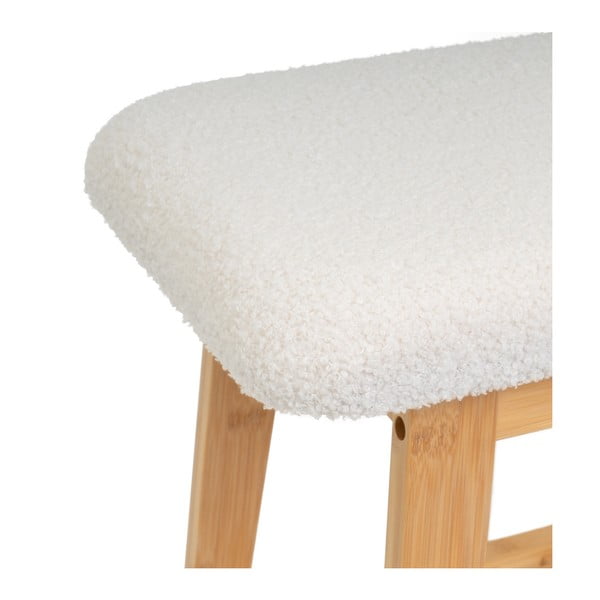 Panca in colore bianco e naturale - Casa Selección-image-1