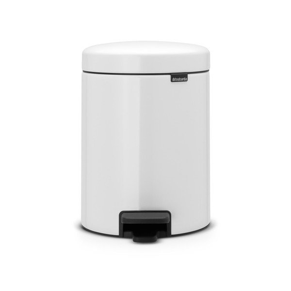 Bílý pedálový odpadkový koš Brabantia Newicon, 5 l
