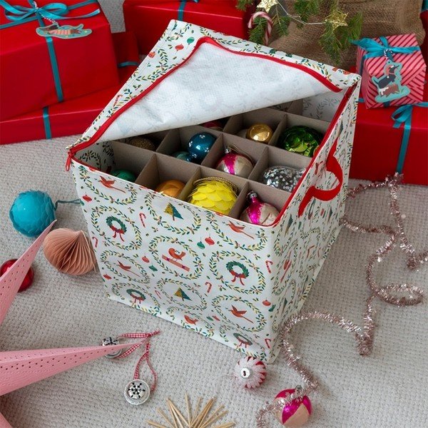 Organizer per vestiti in plastica riciclata 32x32x35 cm Classic Christmas – Rex London-image-1