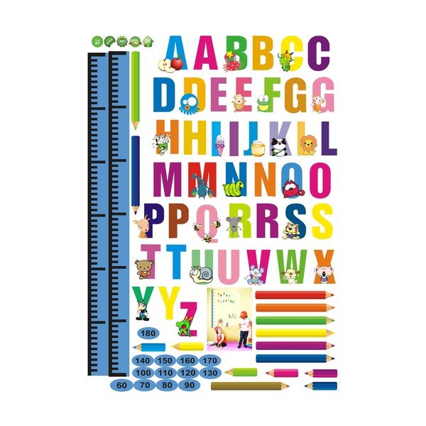 Adesivo per bambini - metro su porta o parete 70x50 cm Alphabet - Ambiance-image-2