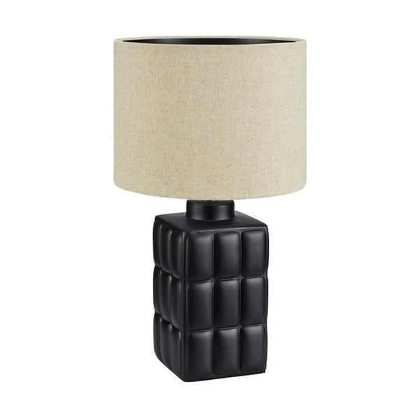 Lampada da tavolo beige e nera, altezza 42,5 cm Cuscini - Markslöjd