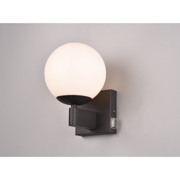 Lampada da parete nera opaca ø 14 cm Kula – Trio-image-1
