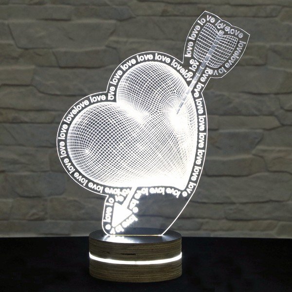 3D stolní lampa In Love