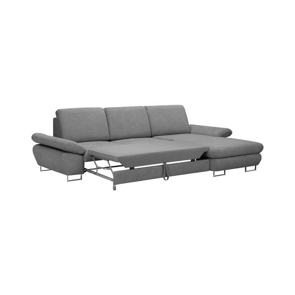 Světle šedá rozkládací rohová pohovka Windsor & Co Sofas Pi, pravý roh-image-2