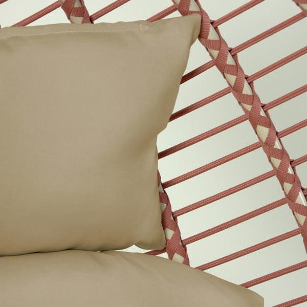 Poltrona da giardino sospesa in terracotta con piedistallo Elianis - Kave Home-image-3