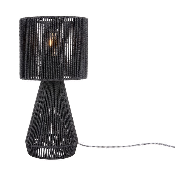 Lampada da tavolo nera con paralume in carta (altezza 40 cm) Forma Cone - Leitmotiv
