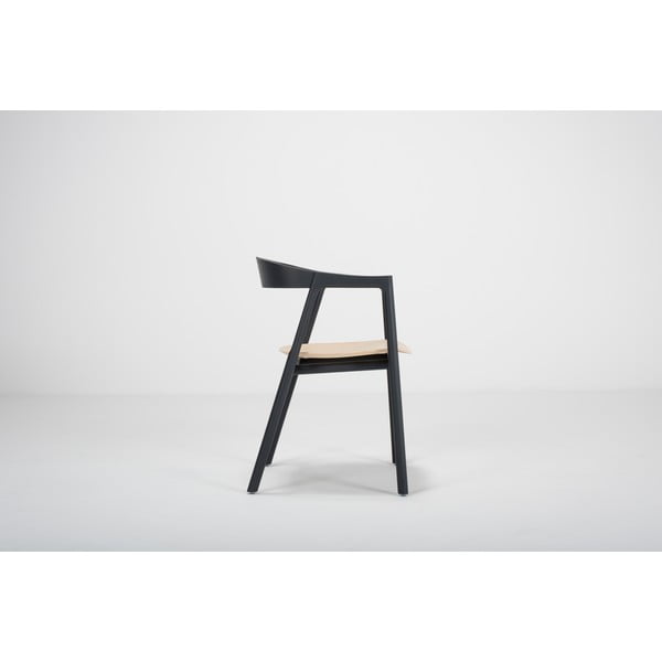 Sedia da pranzo in rovere nero Muna - Gazzda-image-4