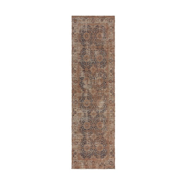 Runner in misto juta tessuto a mano di colore naturale 60x230 cm Miley - Flair Rugs