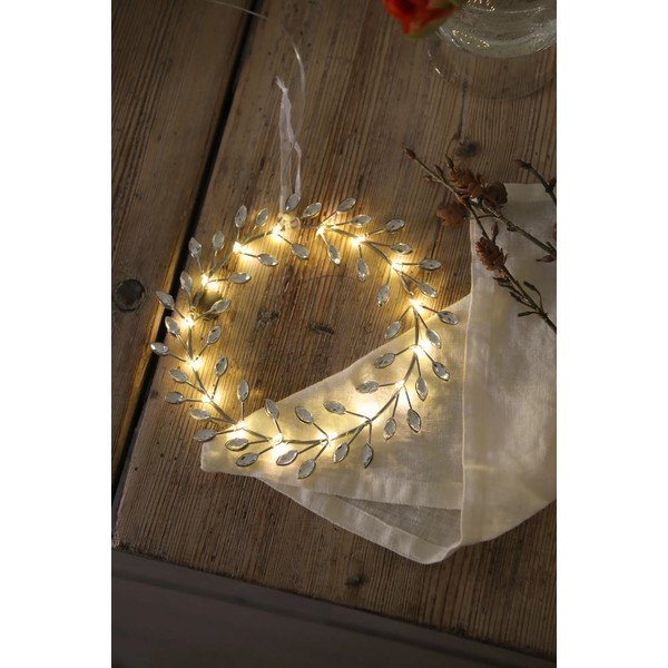 Decorazione natalizia luminosa argentata con alimentazione a batteria ø 19 cm Aria – Markslöjd-image-2