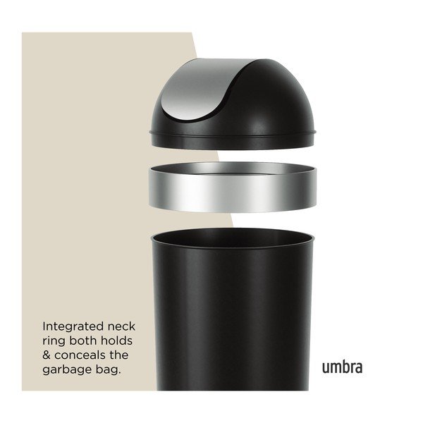 Bidone nero in plastica 62 L Venti - Umbra-image-4