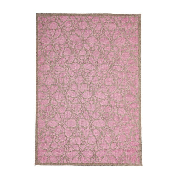 Tappeto rosa per esterni , 135 x 190 cm Fiore - Floorita