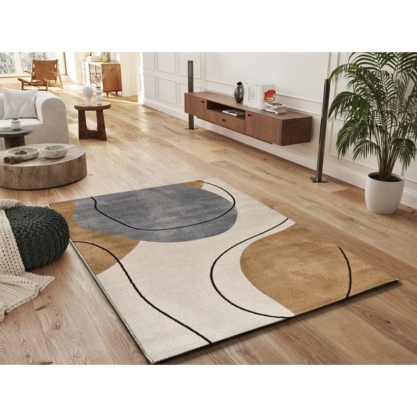 Tappeto arancione e crema 80x150 cm New York - Universal-image-1