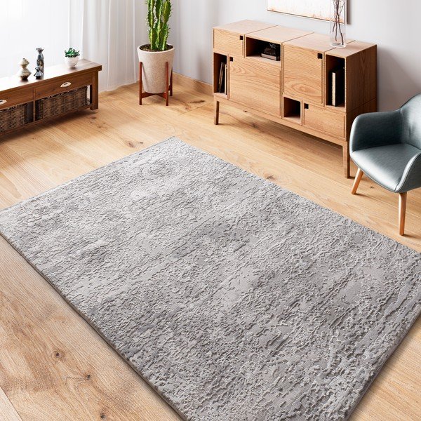 Tappeto grigio chiaro 154x230 cm Oris – Universal-image-1