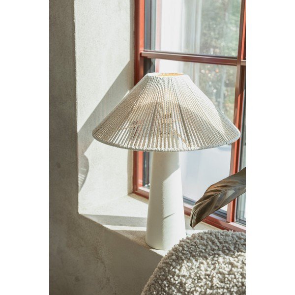 Lampada da tavolo beige con paralume in tessuto (altezza totale 50 cm) Favoro – Markslöjd-image-1