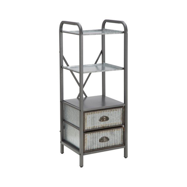 Mensola da bagno con 2 cassetti Illinois, altezza 99 cm - Mauro Ferretti-image-1