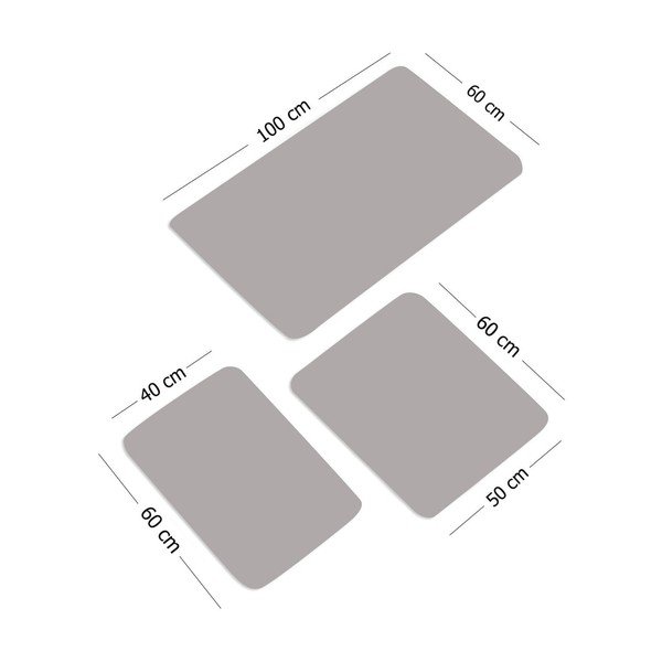 Set di 3 tappeti da bagno Cosette - Foutastic-image-1