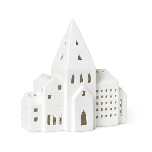 Portacandele in ceramica per tea light Urbania Lighthouse City - Kähler Design-image-3