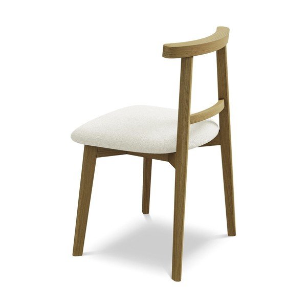 Sedia da pranzo color crema in legno massiccio Ohelo – Makamii-image-3