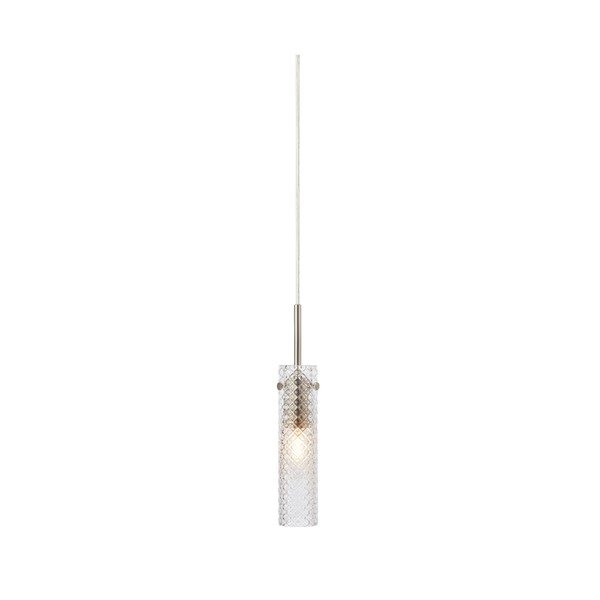Lampadario color argento opaco in vetro ø5x27,5 cm Vibia – Markslöjd