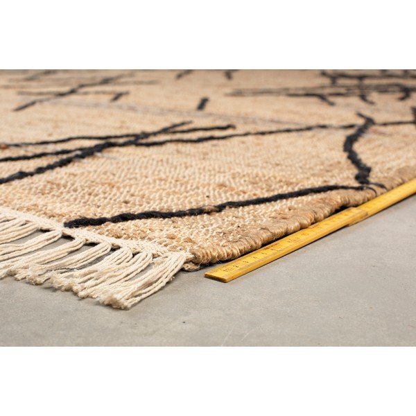 Tappeto marrone chiaro in iuta tessuto a mano 200x300 cm Ishank – Dutchbone-image-1