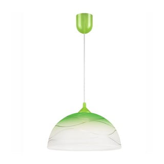 Lampadario verde con paralume in vetro ø 30 cm Sfera – LAMKUR