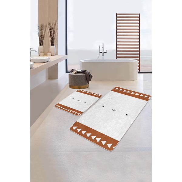 Tappetini da bagno bianchi in set da 2 60x100 cm - Mila Home-image-2