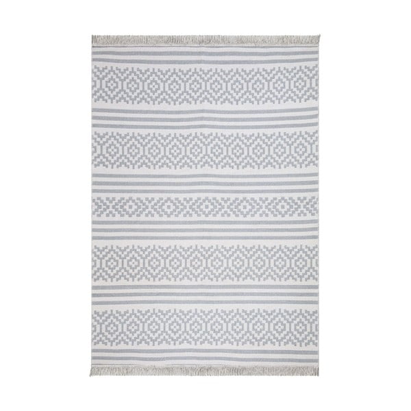 Tappeto in cotone grigio e bianco , 120 x 180 cm Duo - Oyo home