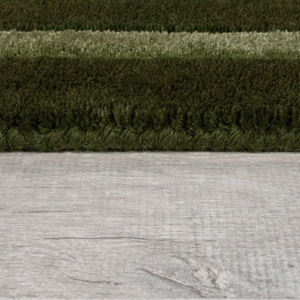 Tappeto verde scuro in lana tessuto a mano 160x230 cm Gatsby – Flair Rugs-image-4
