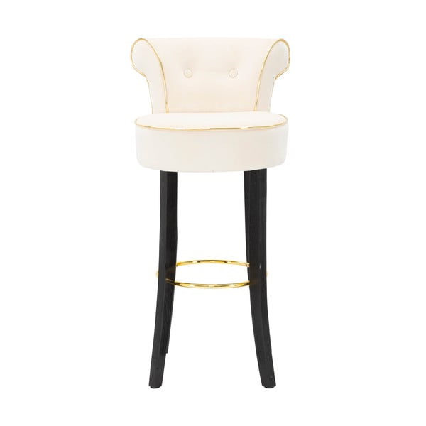 Sgabello da bar in velluto crema 96 cm Luxy - Mauro Ferretti-image-1