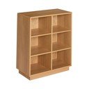 Libreria di colore naturale con effetto rovere 80x95x30 cm Disco – Hübsch
