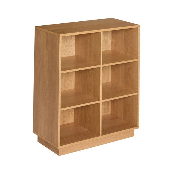 Libreria di colore naturale con effetto rovere 80x95x30 cm Disco – Hübsch