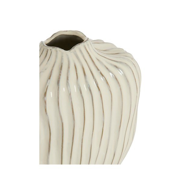 Vaso color crema in ceramica (altezza totale 30 cm) Vechhia – Light & Living-image-1