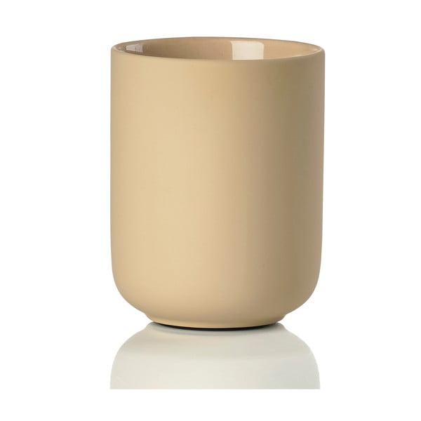 Tazza per spazzolino da denti in gres beige Ume - Zone