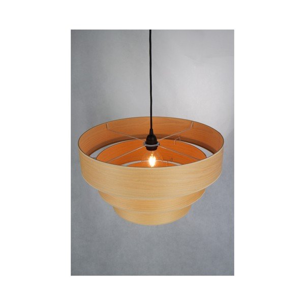 Závěsné svítidlo z přírodní dýhy v barvě běleného buku Sotto Luce TSURI Tary, Ø 50 cm-image-4