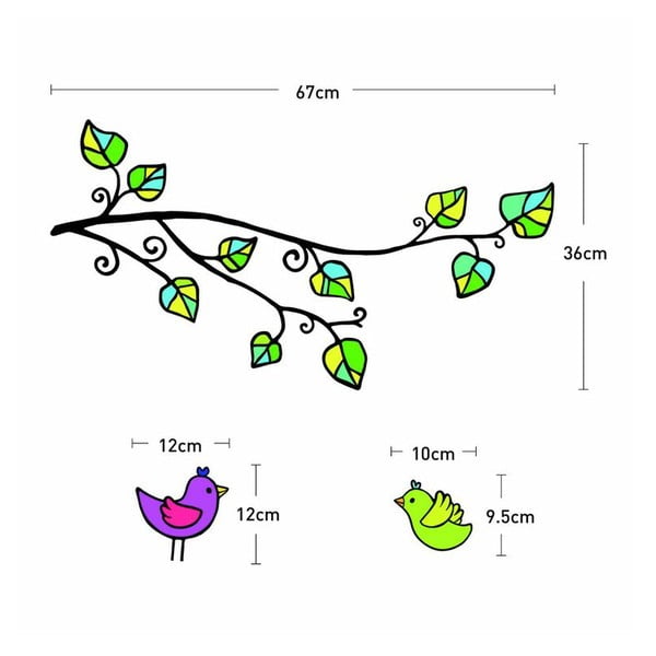 Set di adesivi Uccelli e Cuori - Ambiance-image-2