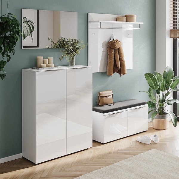 Appendiabiti bianco con ripiano Genova - Germania-image-3