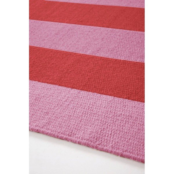 Tappeto rosso/rosa in misto lana tessuto a mano 200x300 cm Sissel – Jotex-image-3