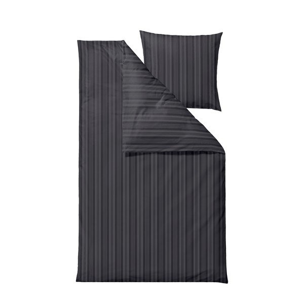 Biancheria da letto singola 140x200 cm in damasco antracite Noble - Södahl