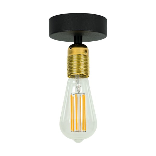 Plafoniera nero/oro ø 4 cm Uno - Sotto Luce