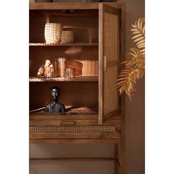 Cassettiera in legno di mango marrone 90x160 cm Nipas - Light & Living-image-4