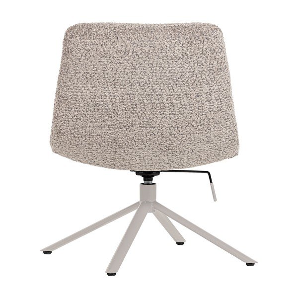 Poltrona grigio chiaro girevole con rivestimento in bouclé Soren – WOOOD-image-4