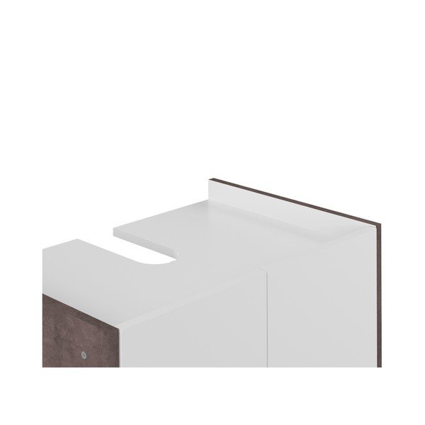 Mobile da bagno bianco con corpo grigio Biarritz, altezza 59,2 cm - TemaHome-image-4
