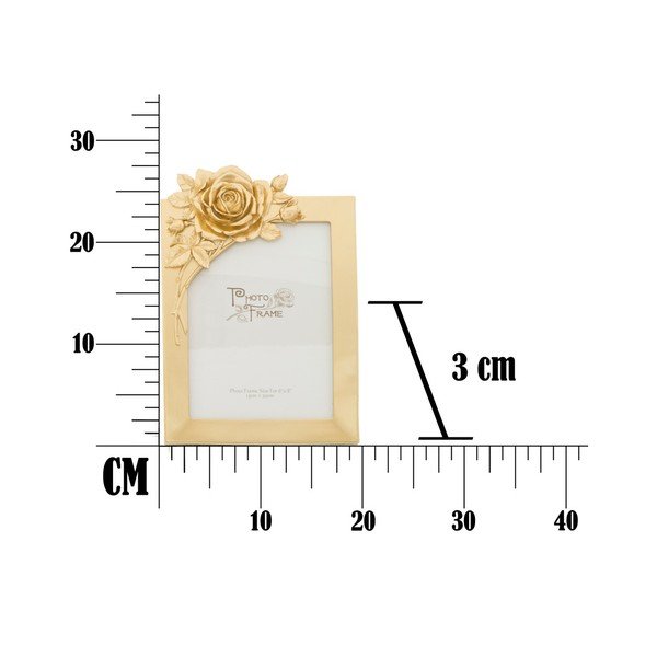 Portafoto giallo in cornice di resina Glam Rose, 15 x 20 cm - Mauro Ferretti-image-3