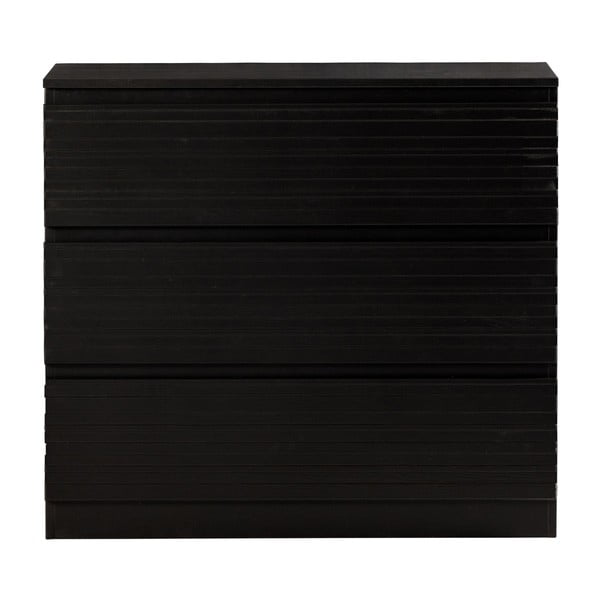 Cassettiera bassa in pino nero 83x75 cm Jente - WOOOD