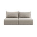 Divano grigio tortora allungabile/con contenitore con rivestimento in velluto 216 cm Kalena – Makamii