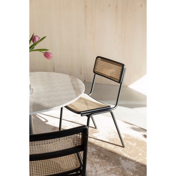 Sedie da pranzo in rattan nero in set di 2 Jort - Zuiver-image-1
