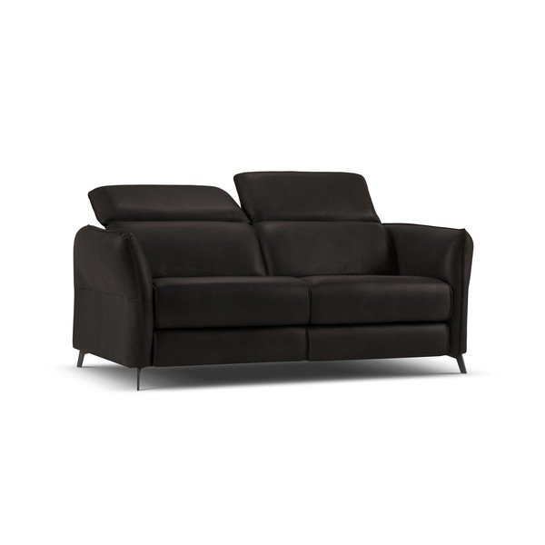 Divano in vera pelle nero 103 cm Hubble - Windsor & Co Sofas-image-2