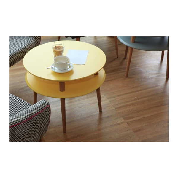 Tavolino da salotto rotondo color antracite ø 70 cm Ufo – Ragaba-image-3